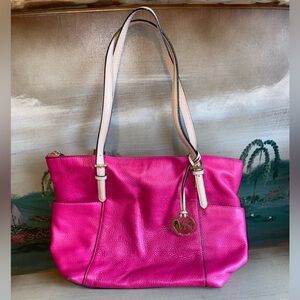 Michael Kors Hot Pink Leather Shoulder Bag